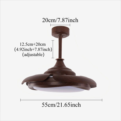 Lightsin Ceiling Fan with Light Copper Halo and Sleek Acrylic Design - House Comfort