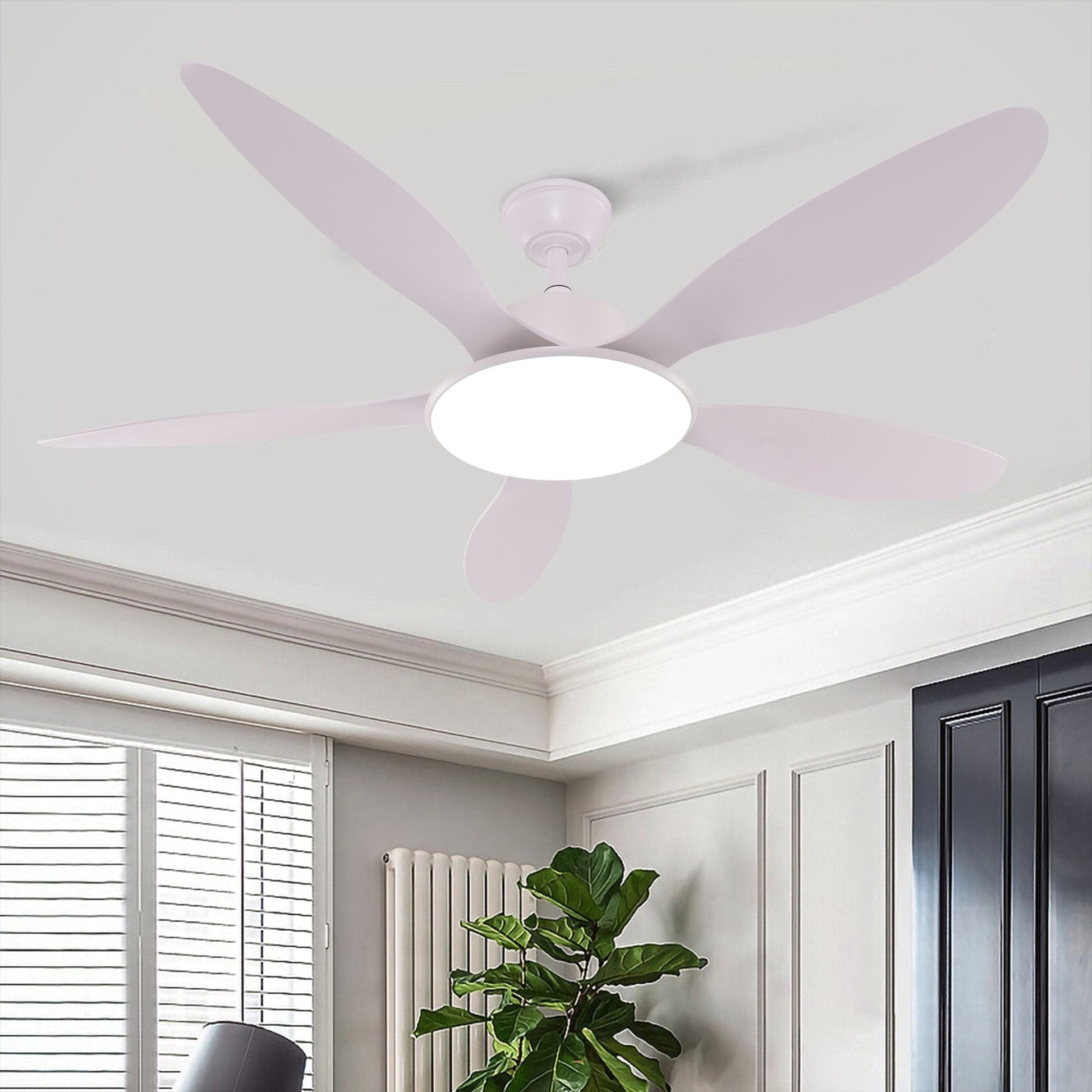 Lightsin Ceiling Fan with Light Low - Noise 5 - Blade Fan Light with Adjustable Speeds and Timer - House Comfort