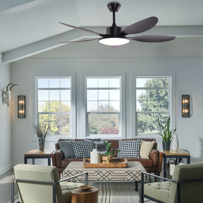 Lightsin Ceiling Fan with Light Low - Noise 5 - Blade Fan Light with Adjustable Speeds and Timer - House Comfort