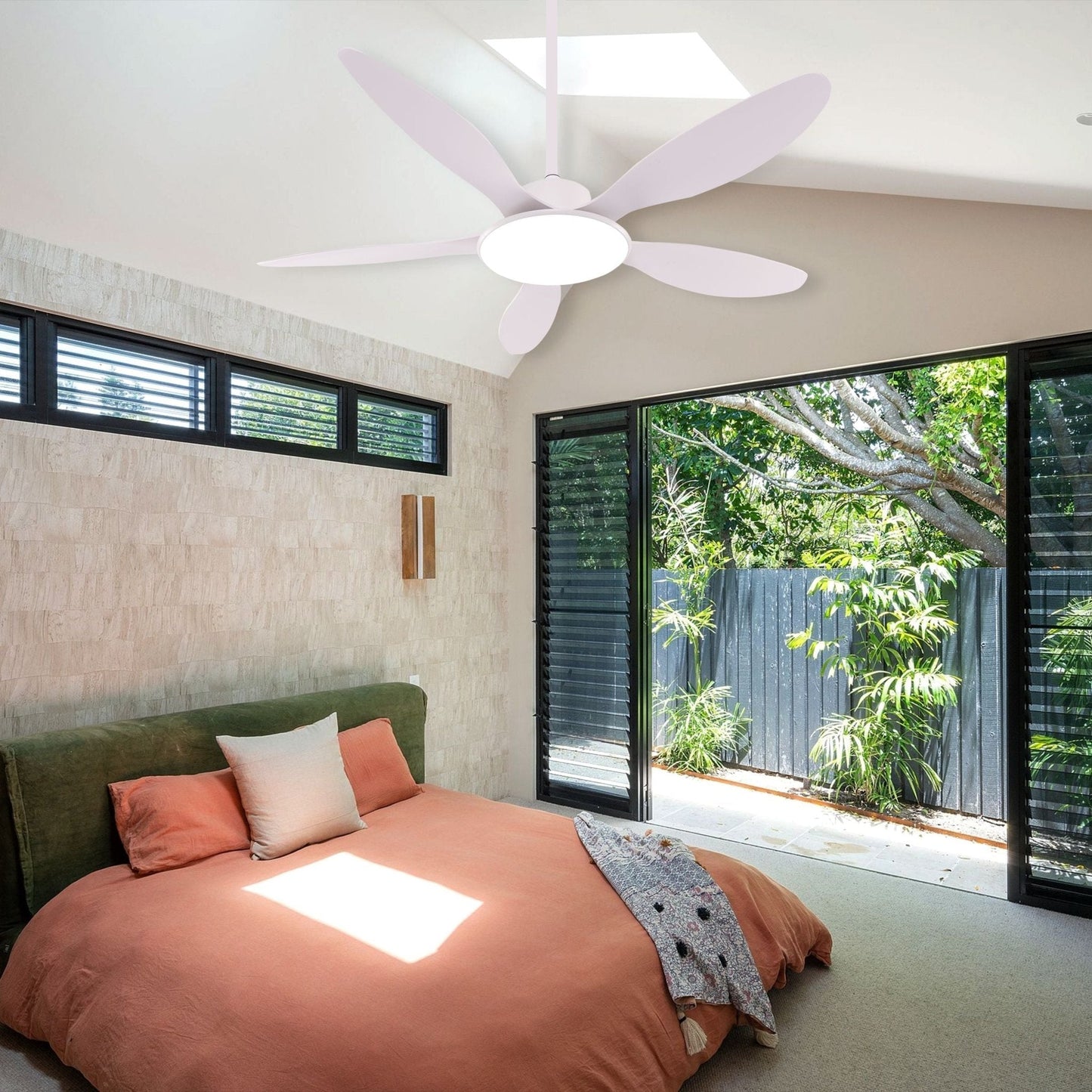 Lightsin Ceiling Fan with Light Low - Noise 5 - Blade Fan Light with Adjustable Speeds and Timer - House Comfort