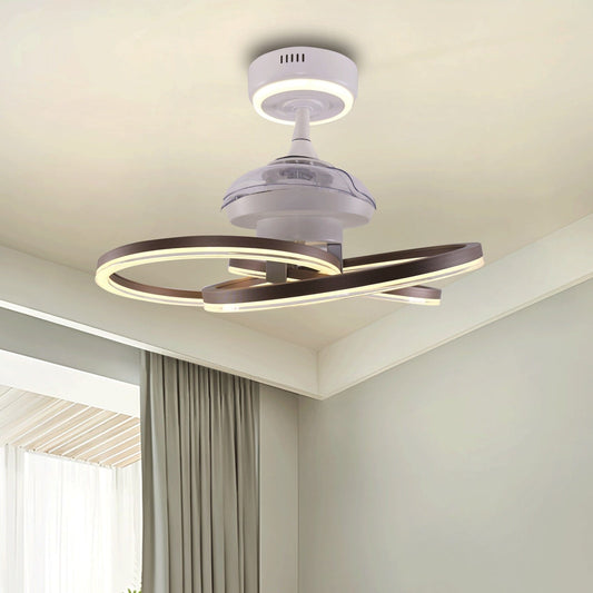 Lightsin Ceiling Fan with Light Quiet Copper Aluminum Fan Light with Remote Timer Control - House Comfort