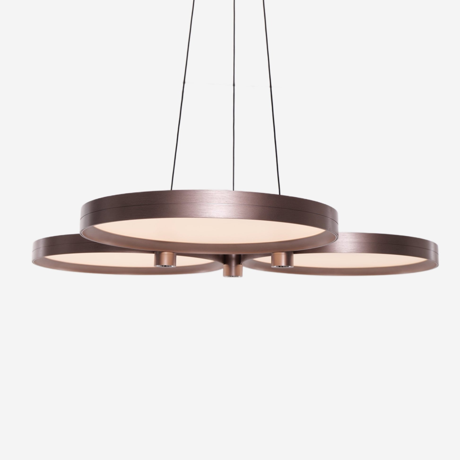 Lightsin Champagne Gold Triple - Ring Stepless Dimming Pendant Light - House Comfort
