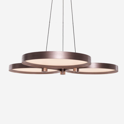 Lightsin Champagne Gold Triple - Ring Stepless Dimming Pendant Light - House Comfort