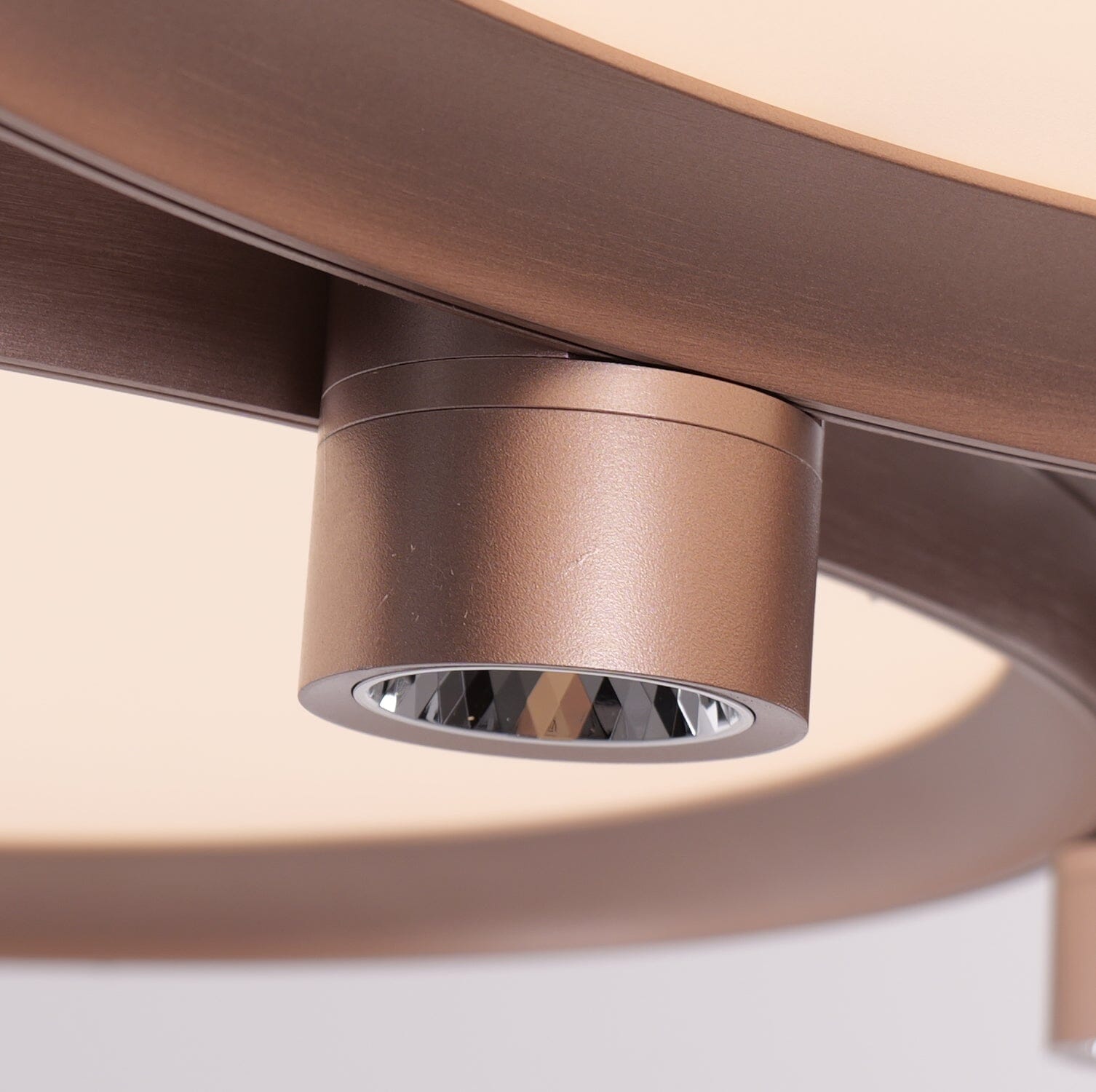 Lightsin Champagne Gold Triple - Ring Stepless Dimming Pendant Light - House Comfort