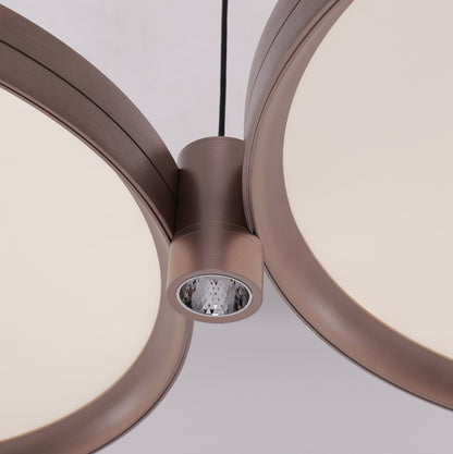 Lightsin Champagne Gold Triple - Ring Stepless Dimming Pendant Light - House Comfort