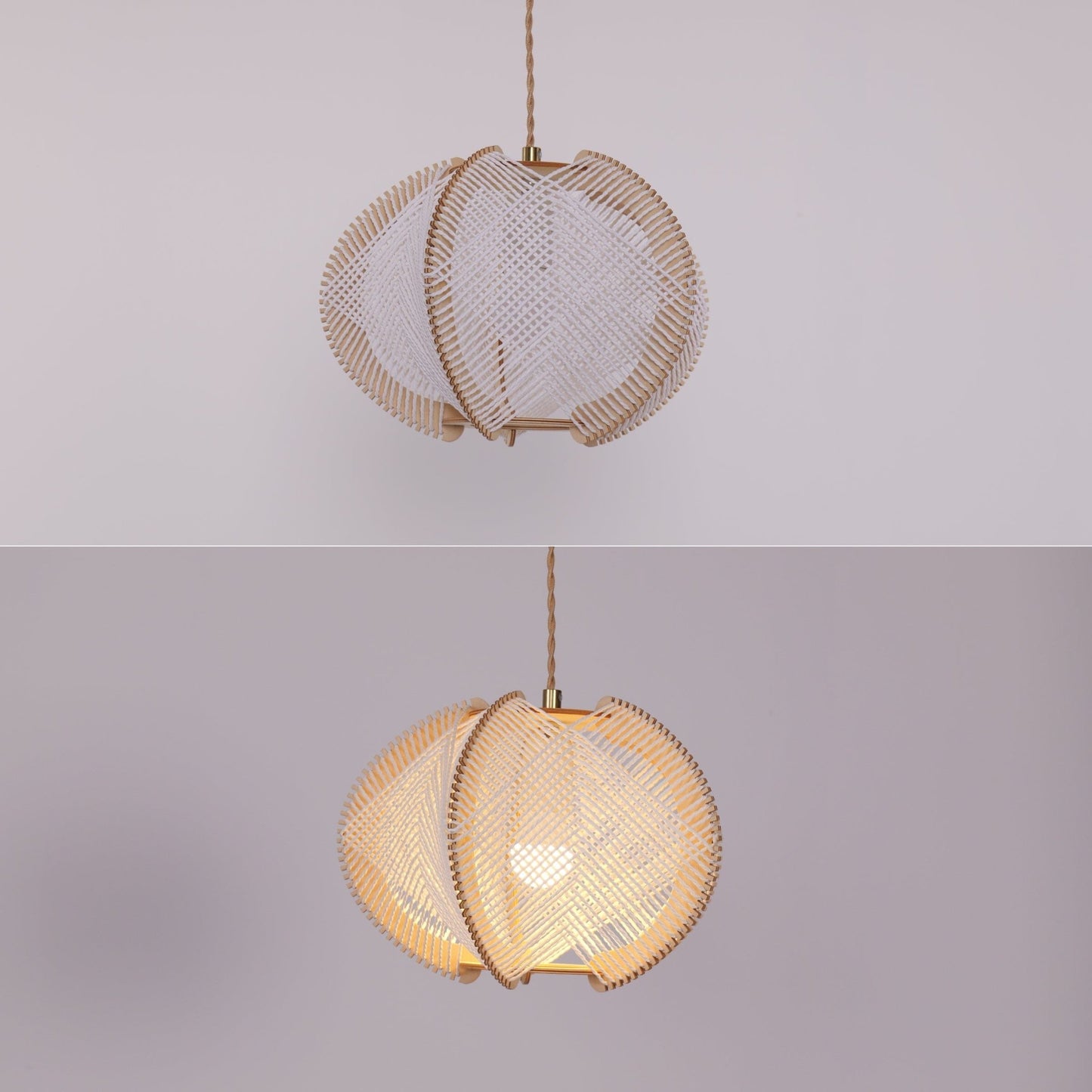 Lightsin Charming Ceiling Light Rustic Elegance with Paper Rope - House Comfort