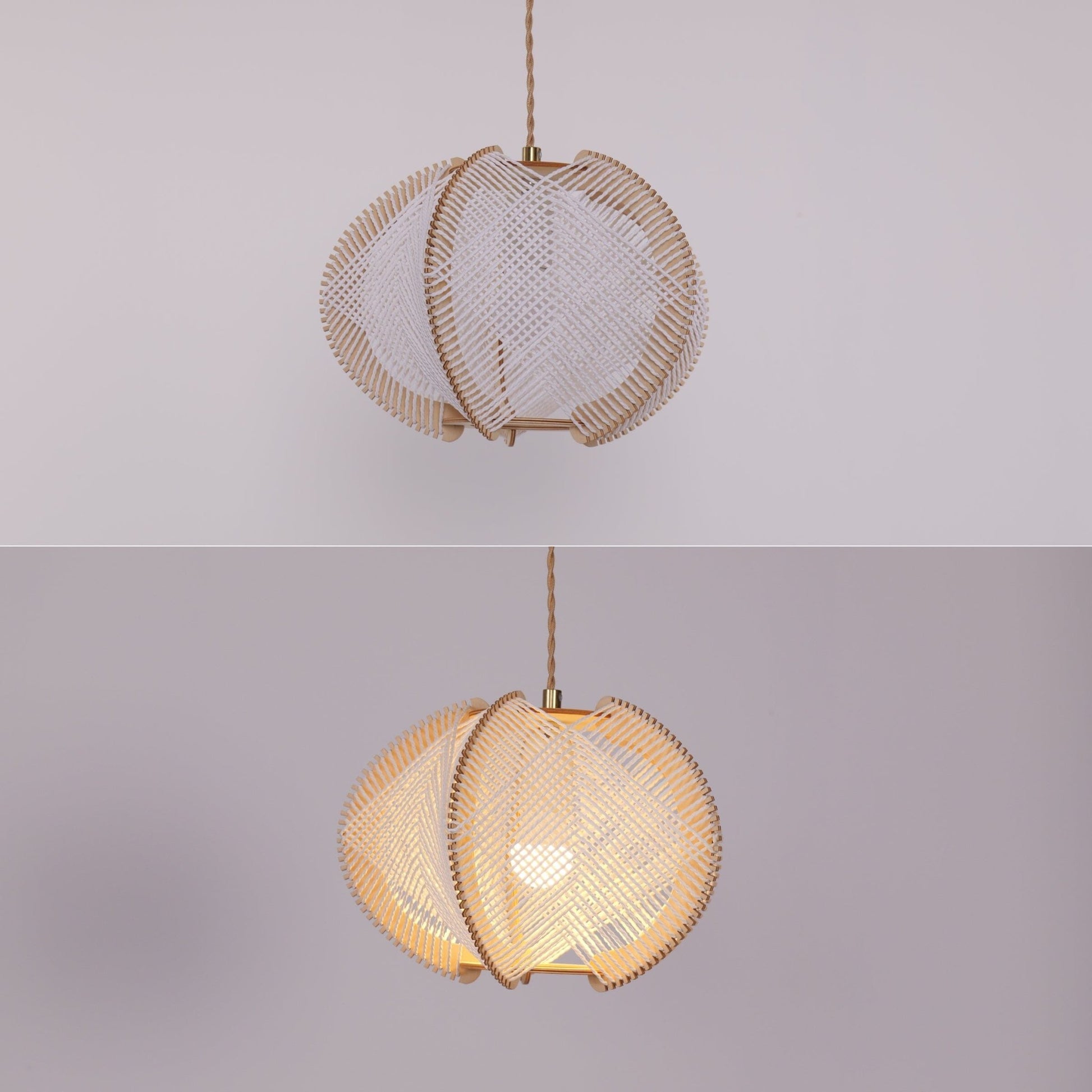 Lightsin Charming Ceiling Light Rustic Elegance with Paper Rope - House Comfort