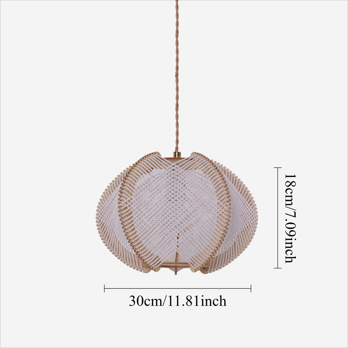 Lightsin Charming Ceiling Light Rustic Elegance with Paper Rope - House Comfort