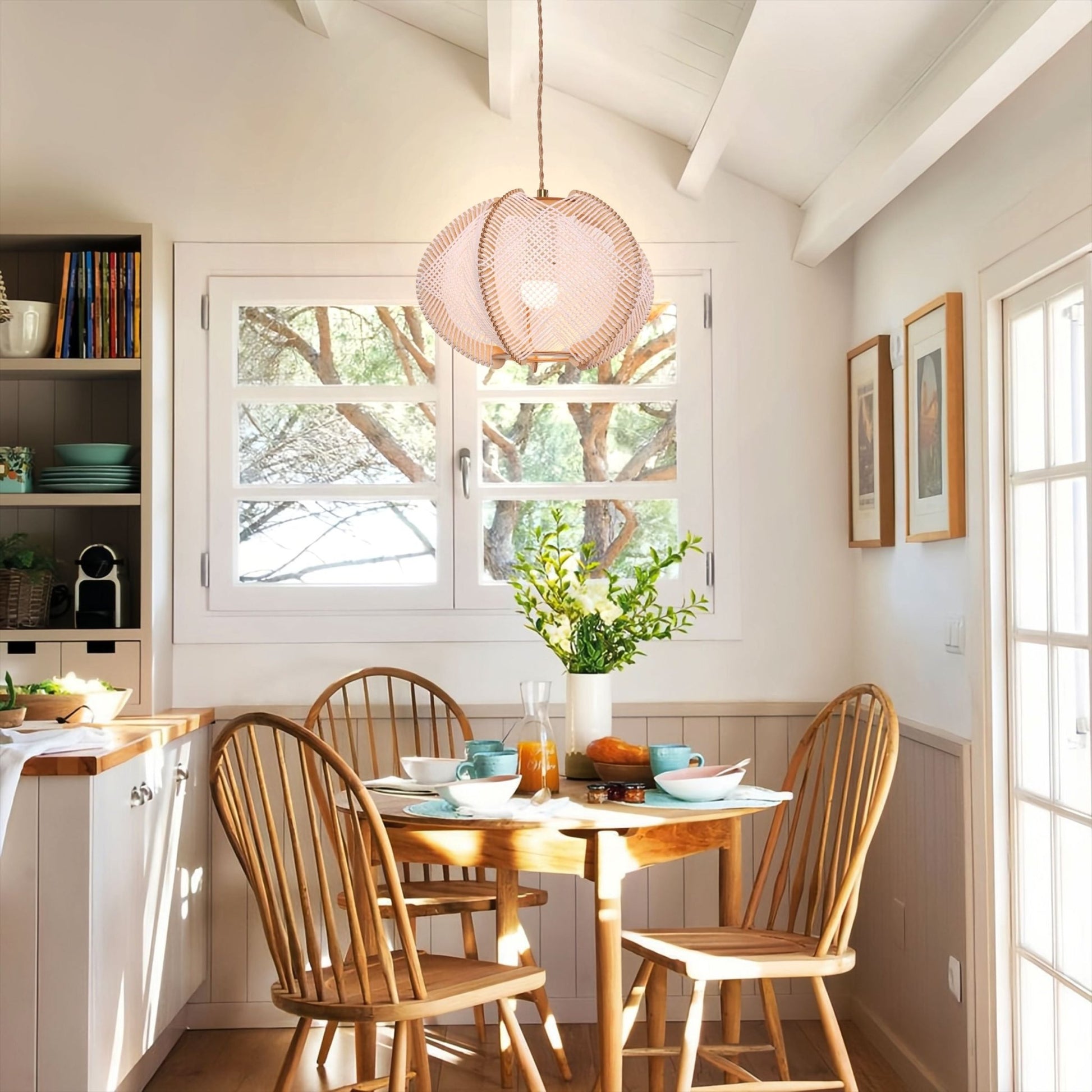 Lightsin Charming Ceiling Light Rustic Elegance with Paper Rope - House Comfort