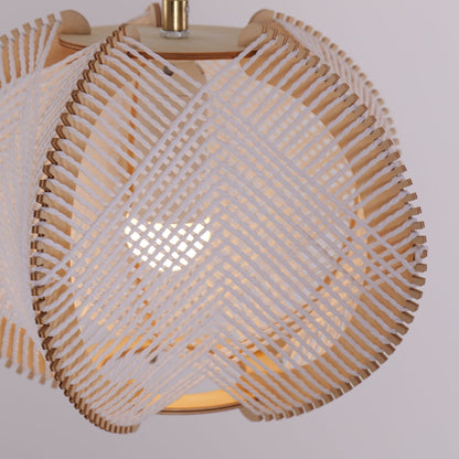 Lightsin Charming Ceiling Light Rustic Elegance with Paper Rope - House Comfort