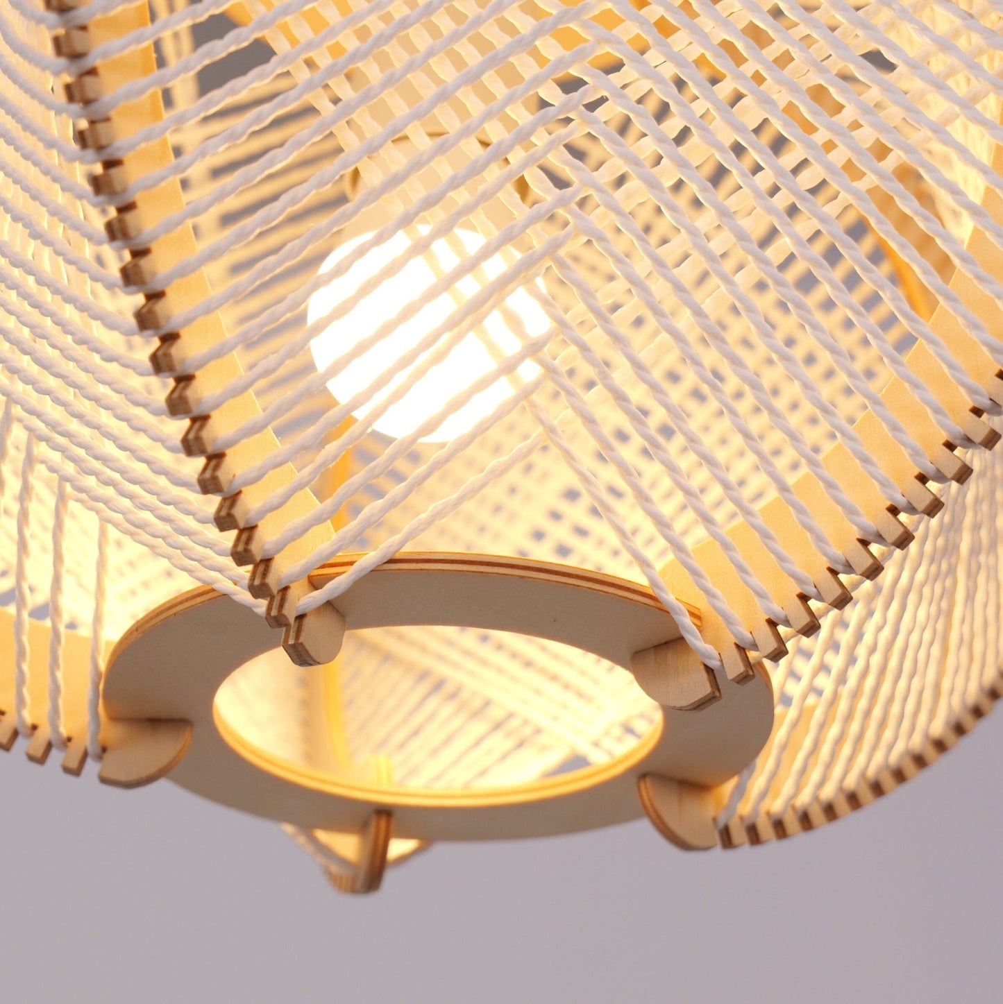 Lightsin Charming Ceiling Light Rustic Elegance with Paper Rope - House Comfort