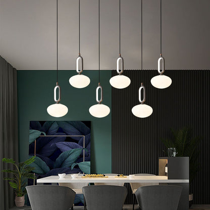 Lightsin Cloud Glass Pendant Light with Tri - Colour LED and Metal Frame - House Comfort