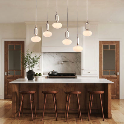 Lightsin Cloud Glass Pendant Light with Tri - Colour LED and Metal Frame - House Comfort