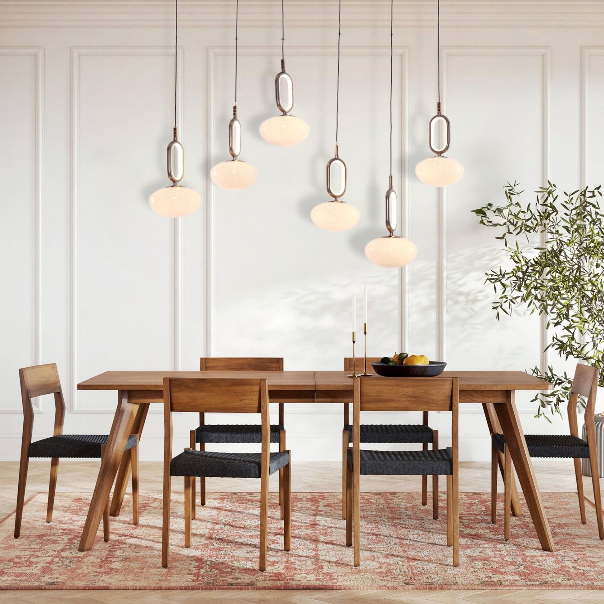 Lightsin Cloud Glass Pendant Light with Tri - Colour LED and Metal Frame - House Comfort