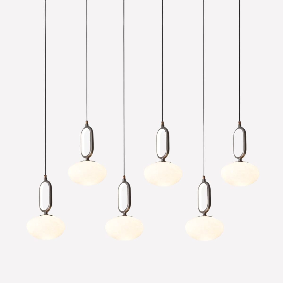 Lightsin Cloud Glass Pendant Light with Tri - Colour LED and Metal Frame - House Comfort