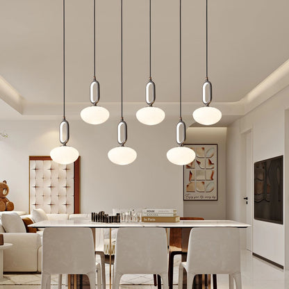 Lightsin Cloud Glass Pendant Light with Tri - Colour LED and Metal Frame - House Comfort