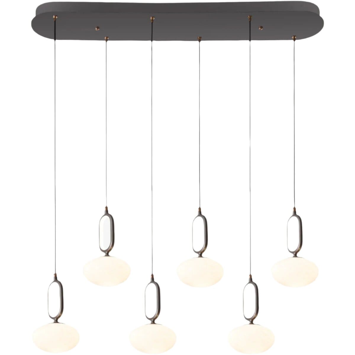 Lightsin Cloud Glass Pendant Light with Tri - Colour LED and Metal Frame - House Comfort