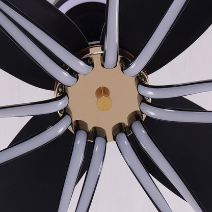 Lightsin Contemporary Black Aluminum Ceiling Fan Light for Living Rooms - House Comfort