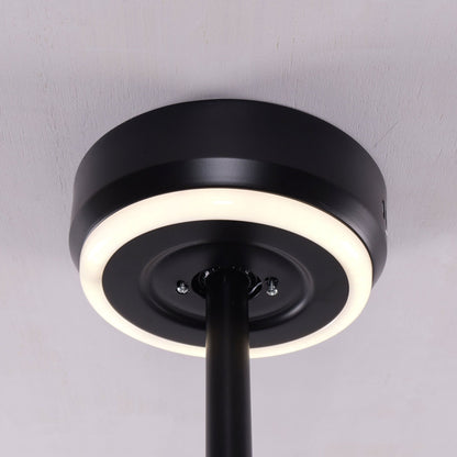 Lightsin Contemporary Black Aluminum Ceiling Fan Light for Living Rooms - House Comfort