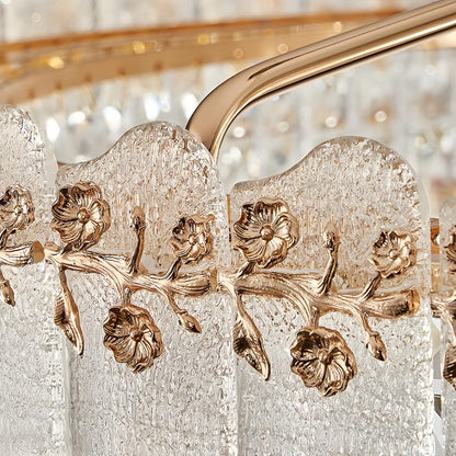 Lightsin Contemporary Crystal Pendant Light Oval and Round Dimmable Ceiling Fixture for Living Room and Hall - House Comfort