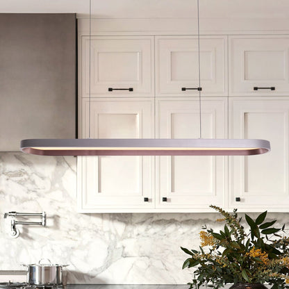 Lightsin Contemporary Gray - Brown Elliptical Dimmable Pendant Light - House Comfort