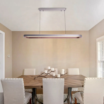 Lightsin Contemporary Gray - Brown Elliptical Dimmable Pendant Light - House Comfort