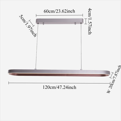 Lightsin Contemporary Gray - Brown Elliptical Dimmable Pendant Light - House Comfort