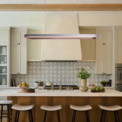 Lightsin Contemporary Gray - Brown Elliptical Dimmable Pendant Light - House Comfort