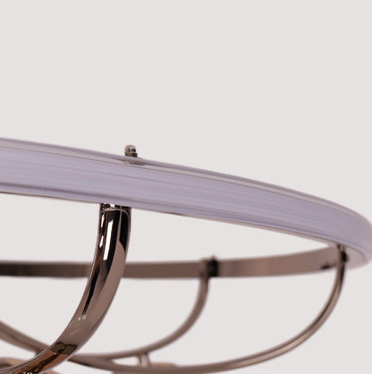 Lightsin Contemporary Iron Aluminum LED Ceiling Light with Marble Glass - House Comfort