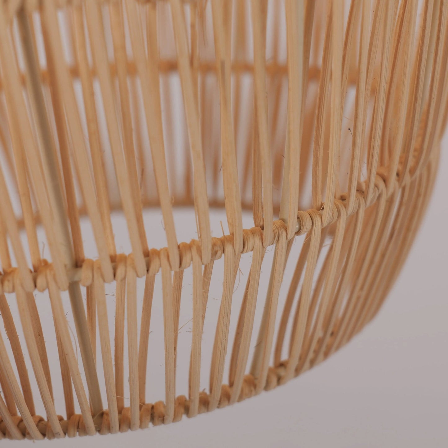 Lightsin Corrugated Elliptical Rattan Pendant Light for Living Room & Dining Room - House Comfort