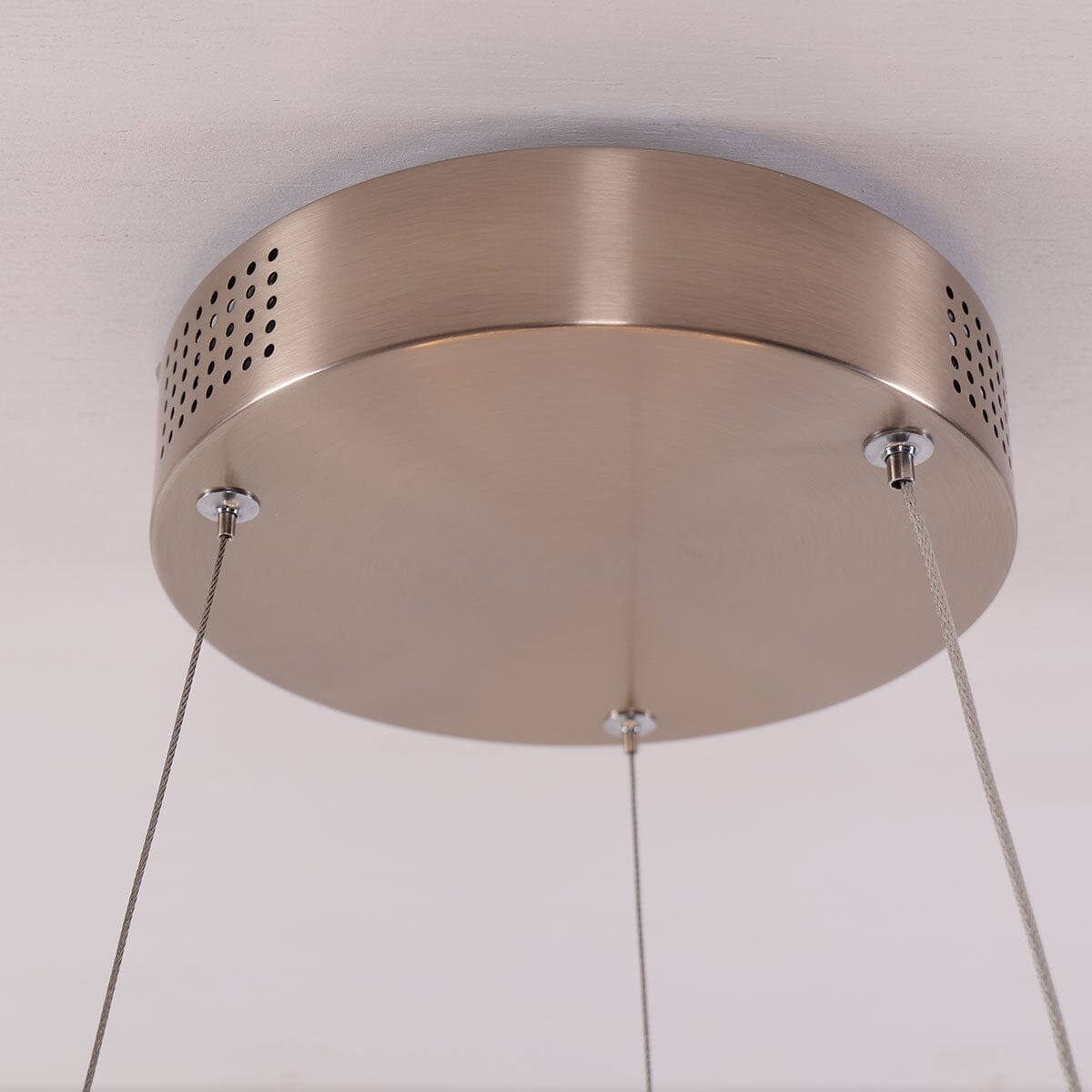 Lightsin Crystal LED Pendant Light Gold Circular Chandelier with Crystal Edges - House Comfort