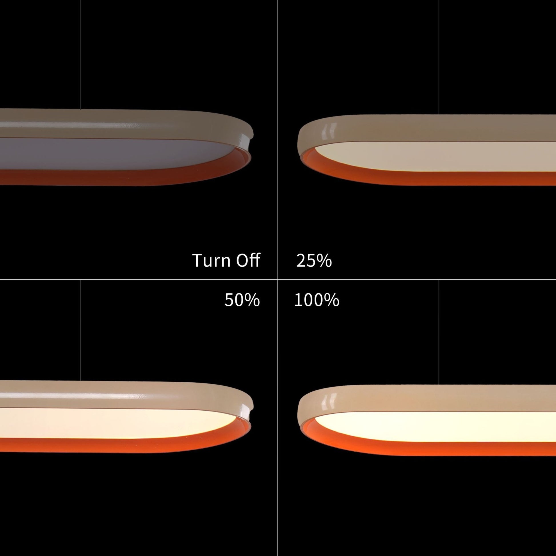 Lightsin Dimmable LED Pendant Light Oval Ceiling Light UK - House Comfort