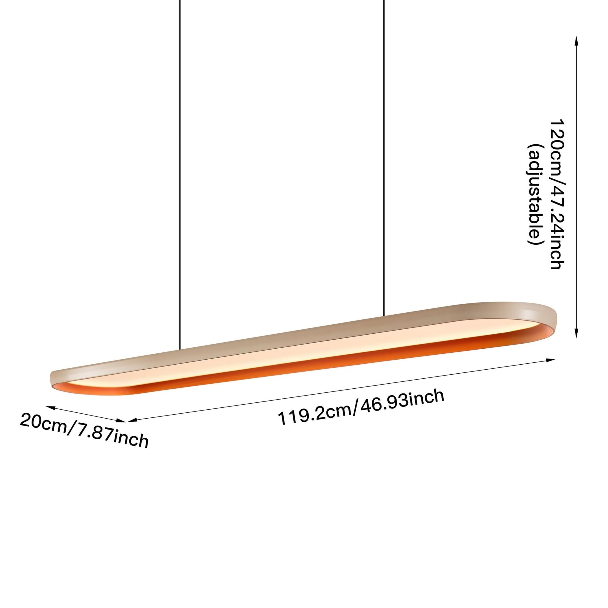 Lightsin Dimmable LED Pendant Light Oval Ceiling Light UK - House Comfort