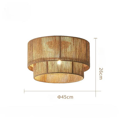 Lightsin Double Tier Hemp Rope Led Pendant Light - House Comfort