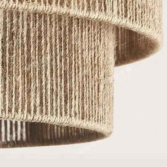 Lightsin Double Tier Hemp Rope Led Pendant Light - House Comfort