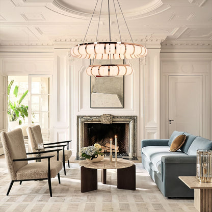 Lightsin Dual - Ring Modern LED Pendant Light with Adjustable Suspension - House Comfort