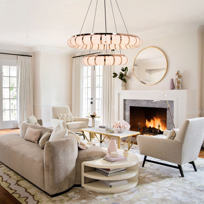 Lightsin Dual - Ring Modern LED Pendant Light with Adjustable Suspension - House Comfort