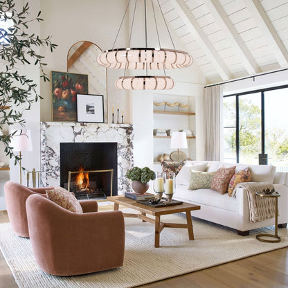 Lightsin Dual - Ring Modern LED Pendant Light with Adjustable Suspension - House Comfort