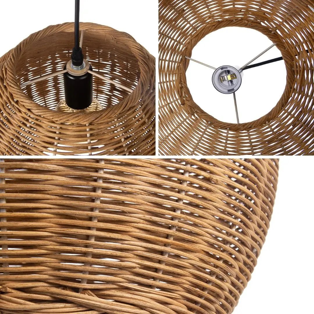 Lightsin Earthy Elegance LED Handwoven Rustic Pendant Light - House Comfort