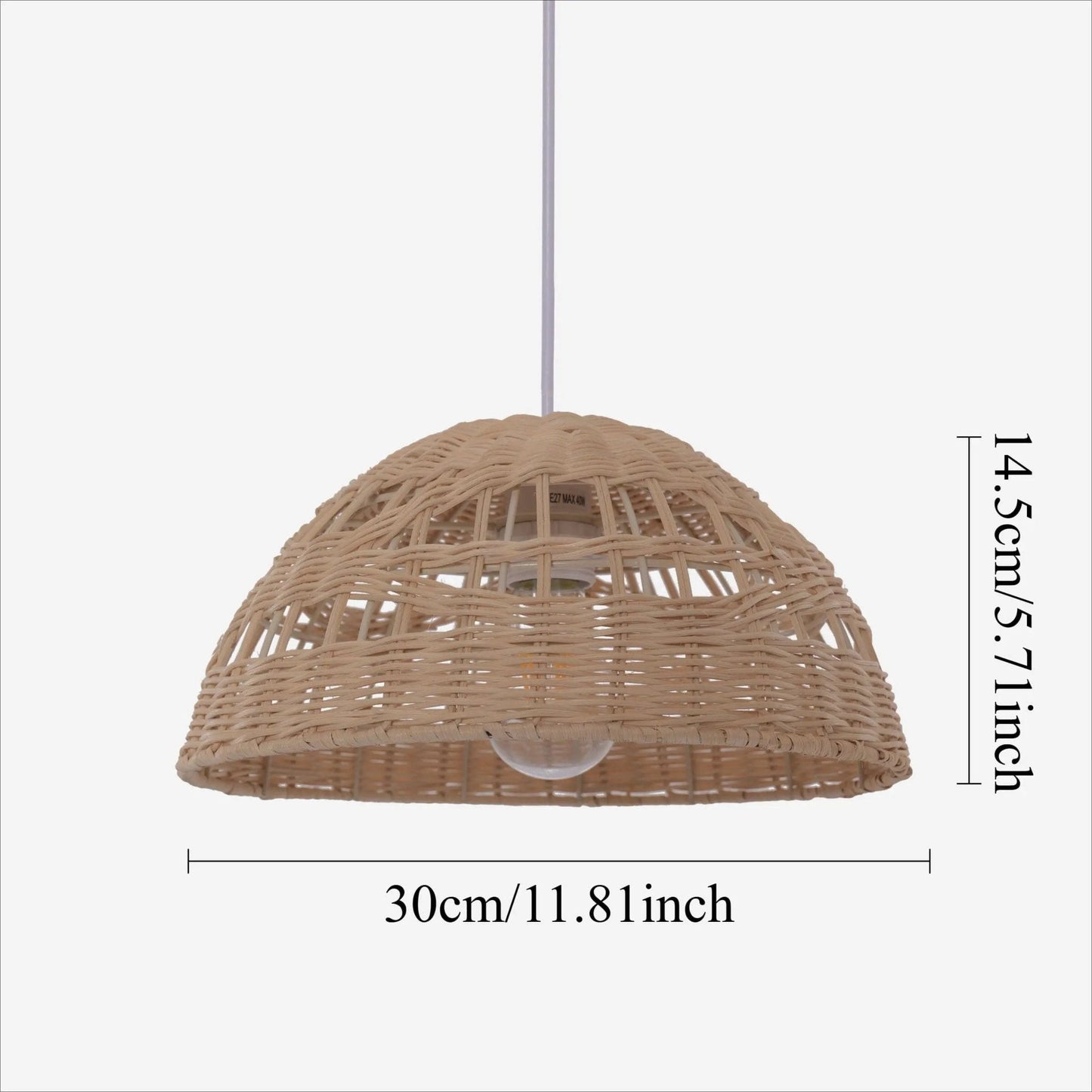 Lightsin Eco - Friendly Dome - Shaped Rattan Pendant Light for Home Decor - House Comfort