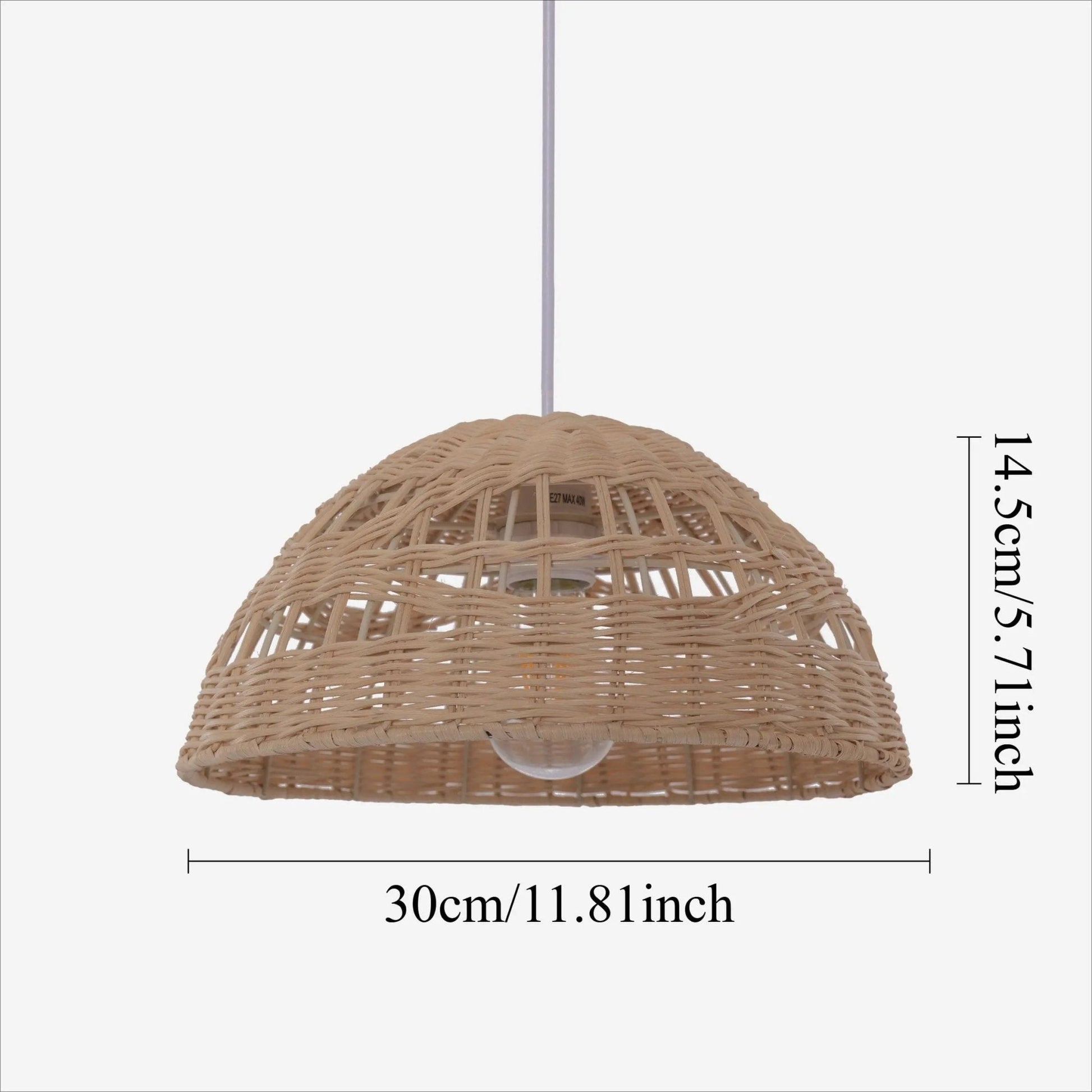 Lightsin Eco - Friendly Dome - Shaped Rattan Pendant Light for Home Decor - House Comfort