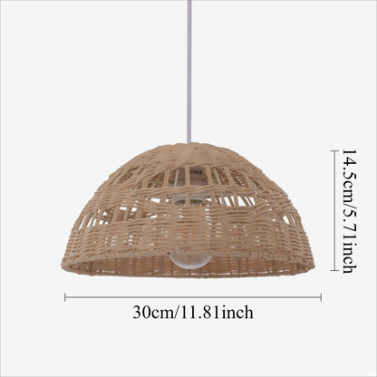 Lightsin Eco - Friendly Dome - Shaped Rattan Pendant Light for Home Decor - House Comfort