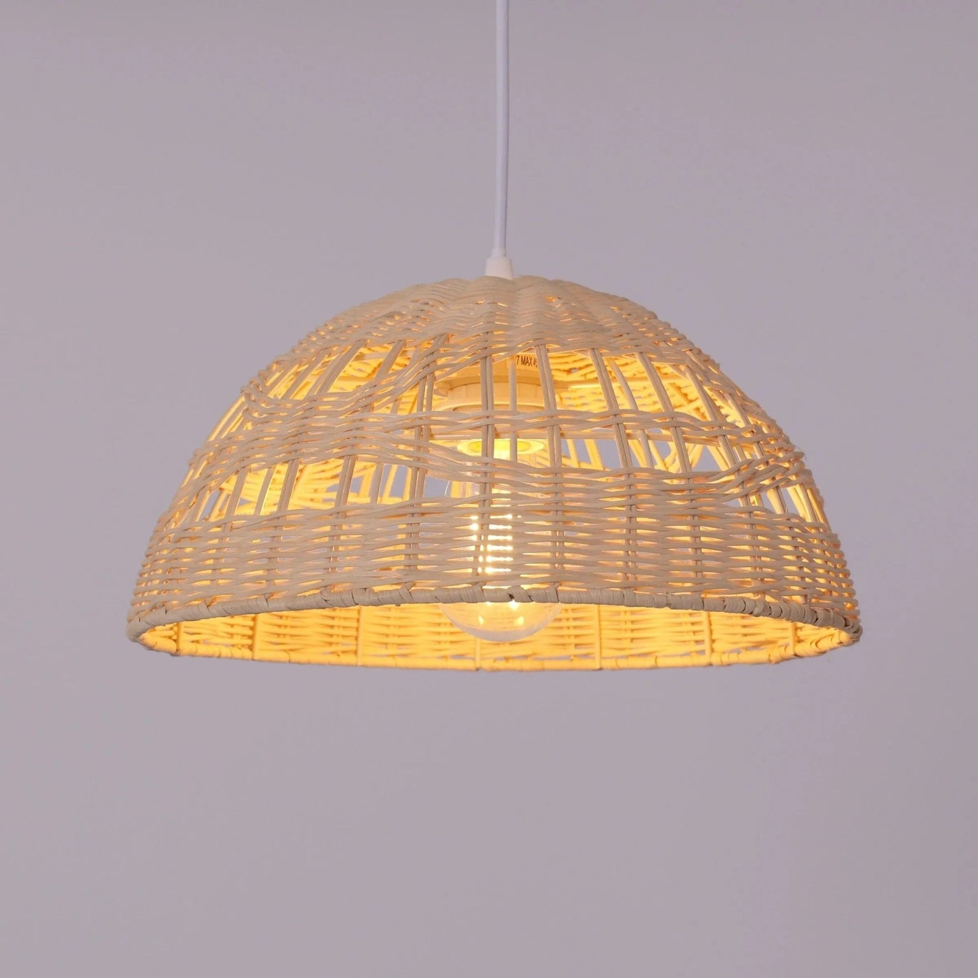 Lightsin Eco - Friendly Dome - Shaped Rattan Pendant Light for Home Decor - House Comfort