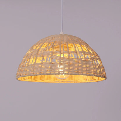 Lightsin Eco - Friendly Dome - Shaped Rattan Pendant Light for Home Decor - House Comfort