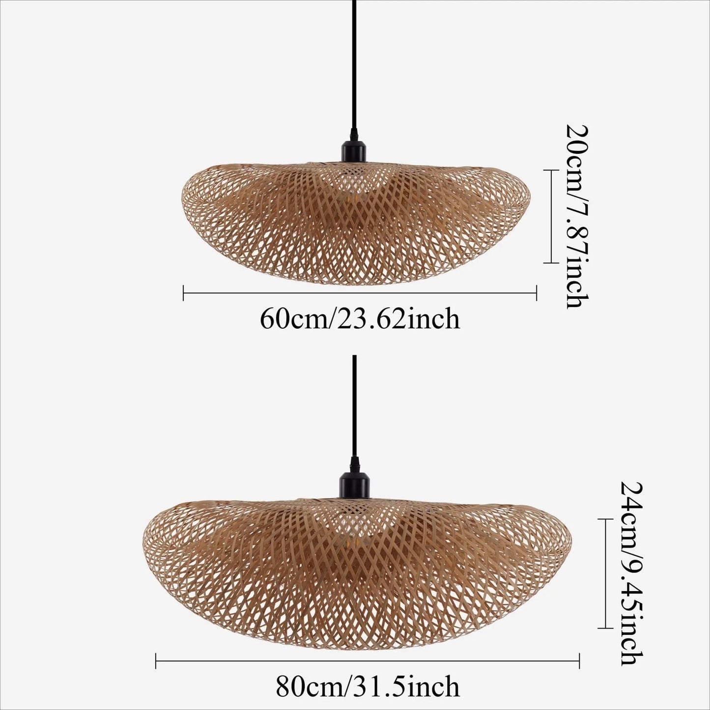 Lightsin Eco - Friendly Handmade Bamboo Pendant Light for Dining Room & Living Room - House Comfort