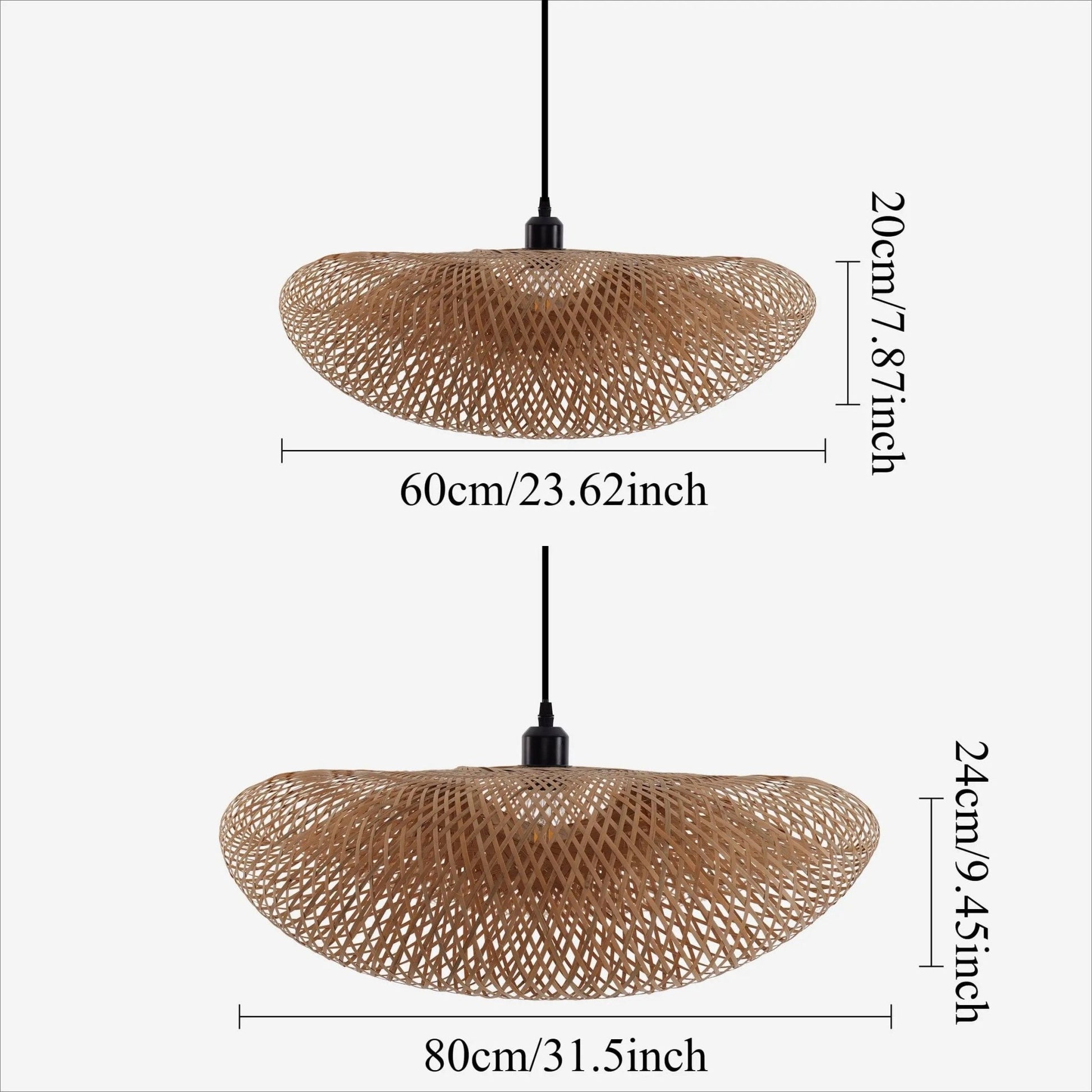 Lightsin Eco - Friendly Handmade Bamboo Pendant Light for Dining Room & Living Room - House Comfort