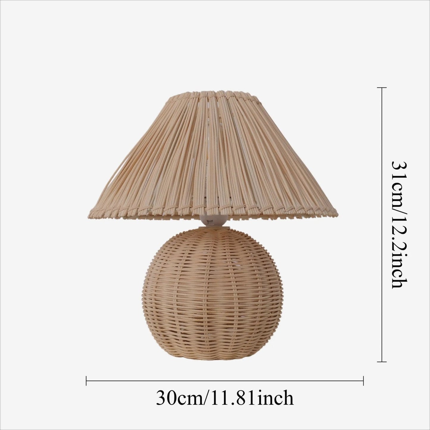 Lightsin Eco - friendly Handwoven Rattan Table Lamp - House Comfort