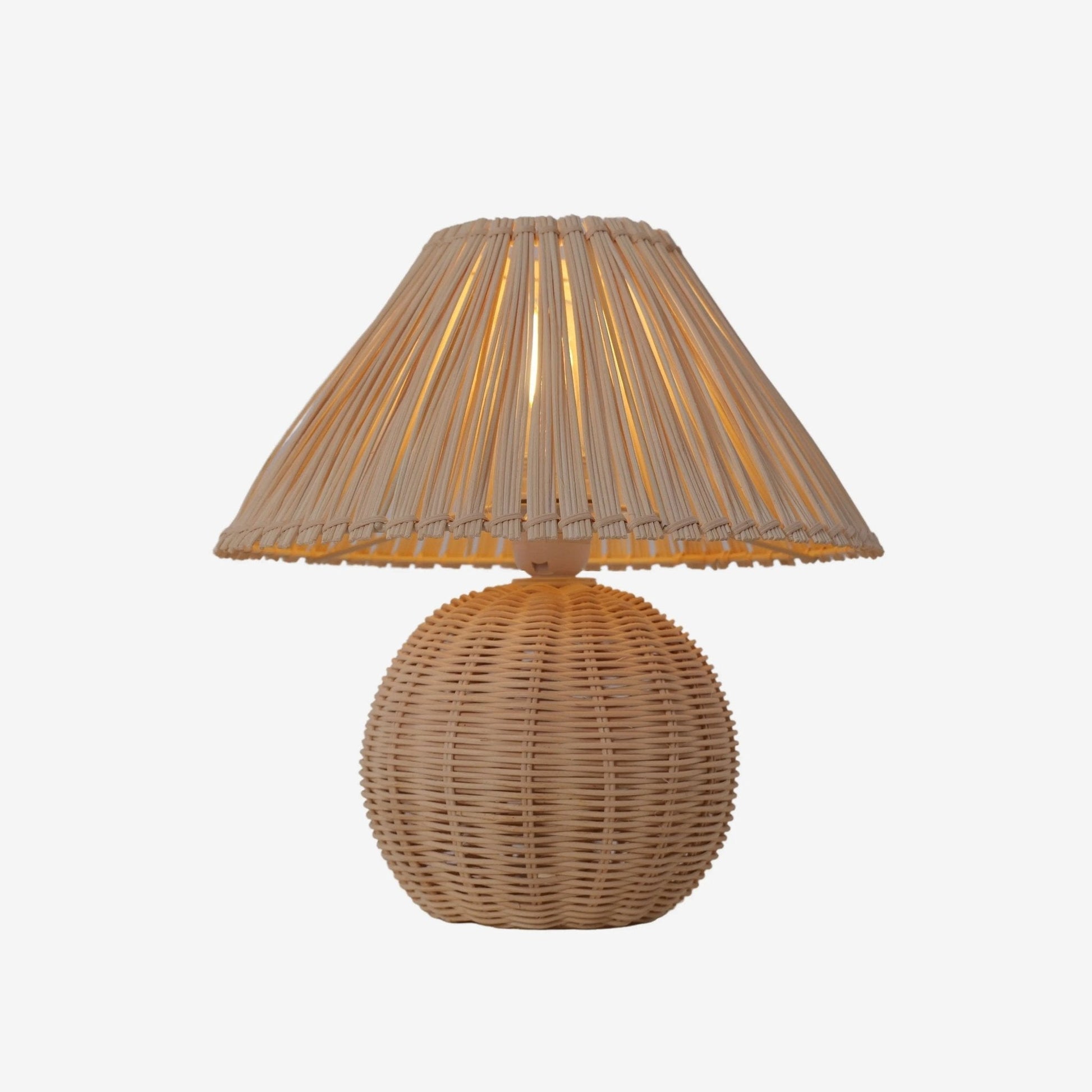 Lightsin Eco - friendly Handwoven Rattan Table Lamp - House Comfort