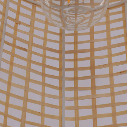 Lightsin Eco - Friendly Natural Woven Bamboo Pendant Light for Cozy Ambiance - House Comfort
