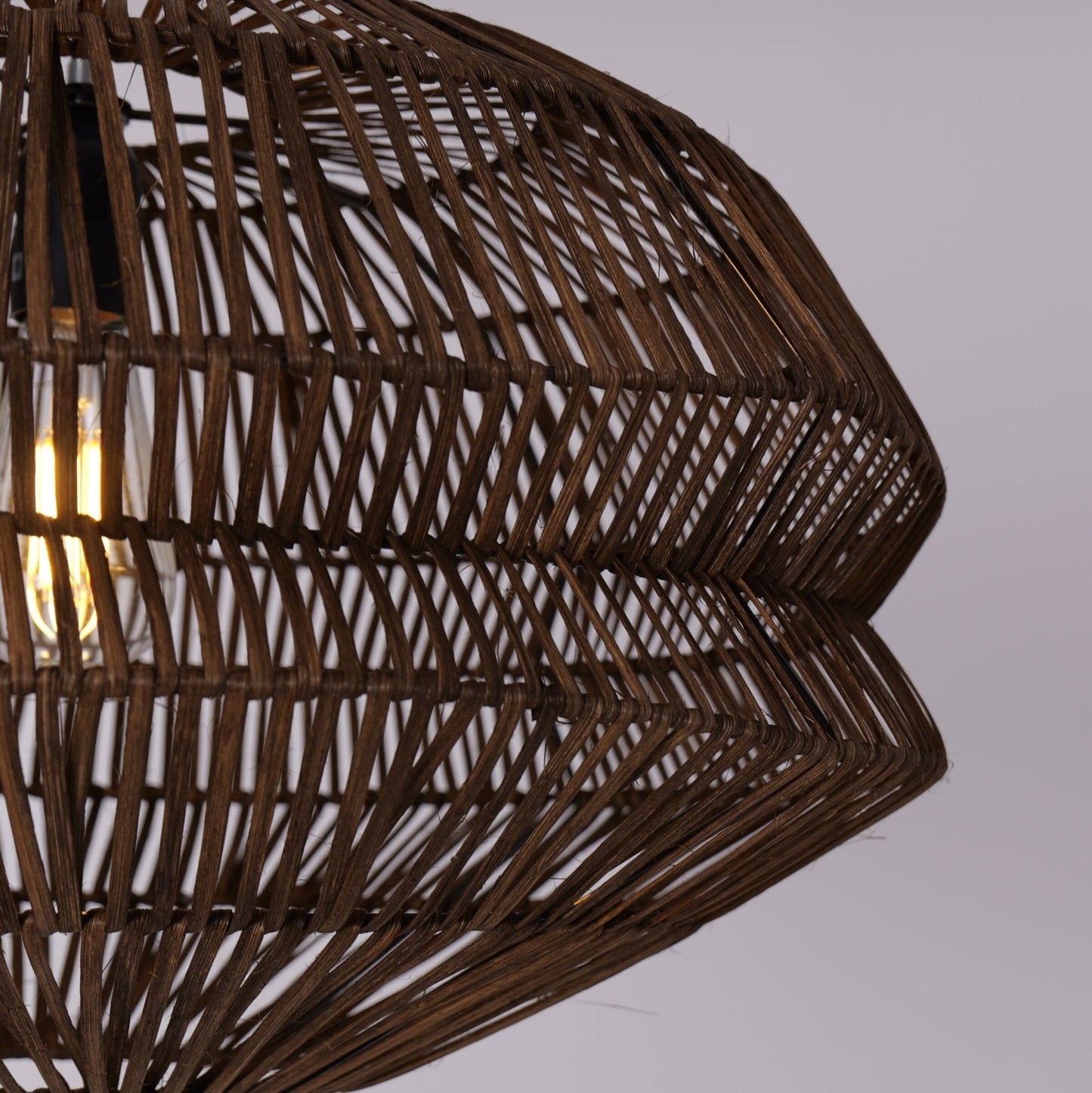 Lightsin Eco Friendly Rattan Pendant Light Handwoven Rustic Farmhouse Ceiling Light - House Comfort